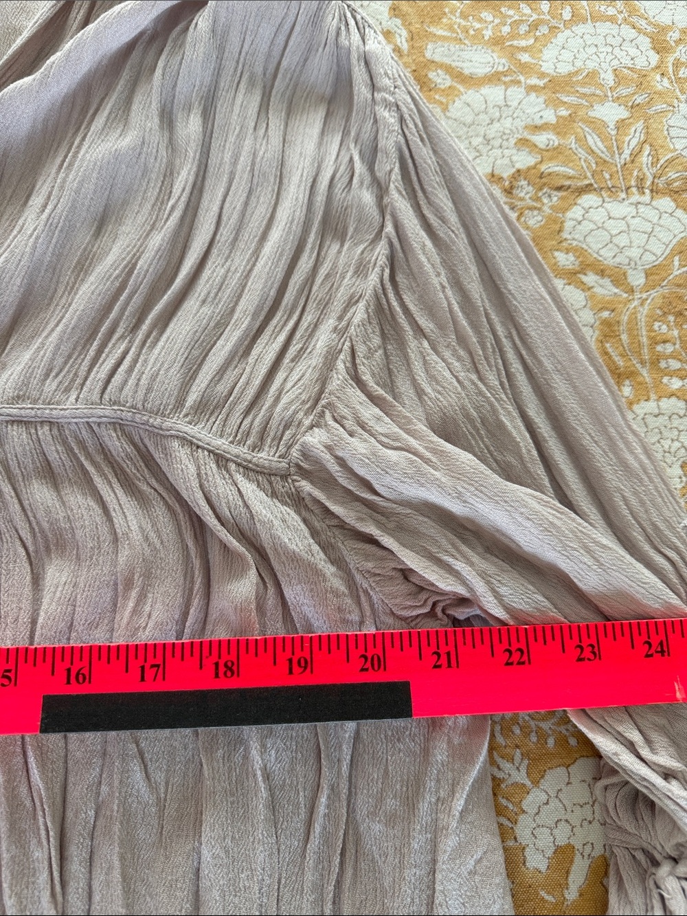 Free People O/S fits 4-16 lavender Crinkled sweater tie front boho peasant - Picture 3 of 8